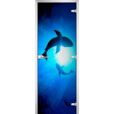 Дверь стеклянная Underwater World-08