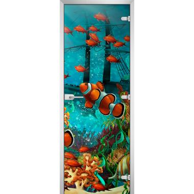 Дверь стеклянная Underwater World-18
