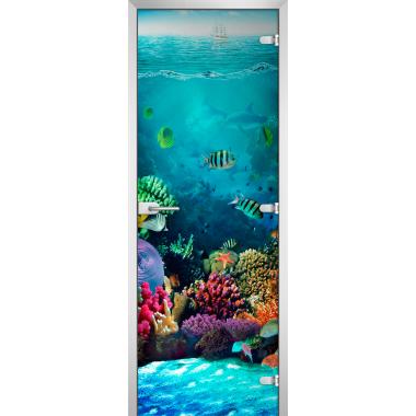 Дверь стеклянная Underwater World-19